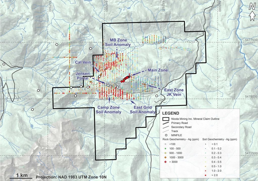 Results of recent soil and rock geochemical sampling programs at the Treasure Mountain Silver Project